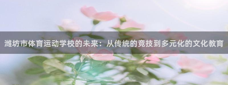 米兰体育官网下载招商电话：潍坊市体育运动学校的未来：从传统的